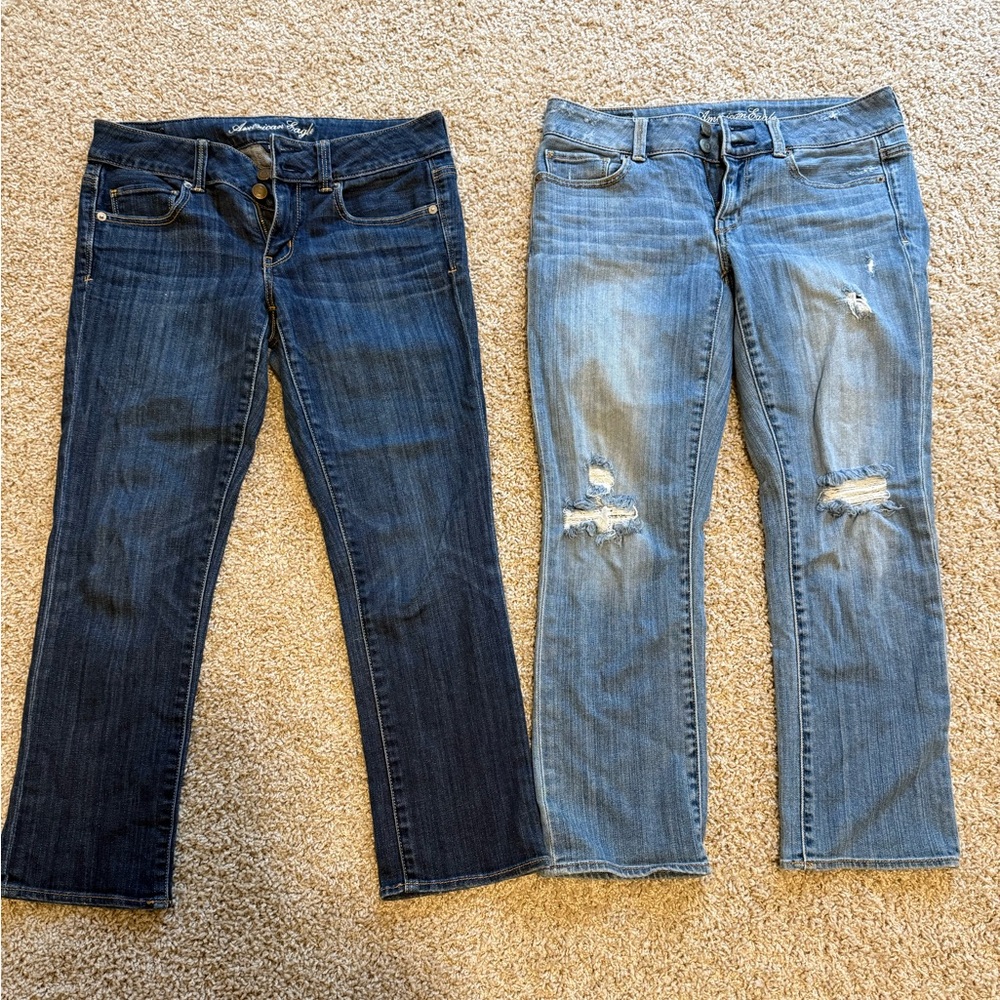 Two Pair of American Eagle Artist Stretch Jeans Size 6R